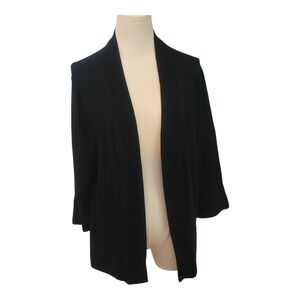 JM Collection - Large Elegant Black Cardigan
